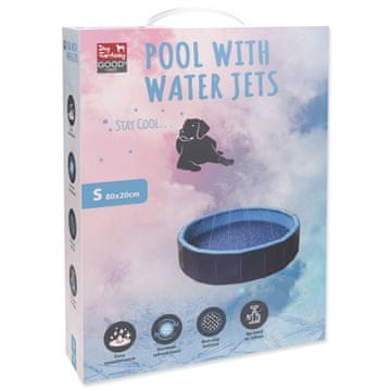 Pasji bazen Fantasy z vodnimi curki 80x20xm