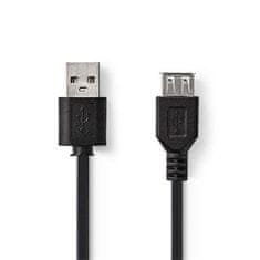 Nedis CCGB60010BK20 - Kabel USB 2.0 | Vtič A - Vtičnica A | 2 m | Črna