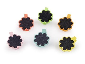 Leseni žebljički z mizo - zvezda, srce, cvet - mix cvet