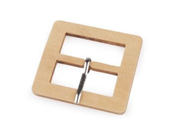 Lesena pasna spona za okras, z luknjo 40 mm - naravna