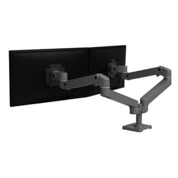 Ergotron LX Pro Dual Side-by-Side Arm, namizni 2-ramenski nosilec za 2 monitorja, siv