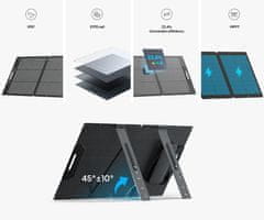 BLUETTI PV100 prenosni solarni panel, 100W, IP67, MC4, črn