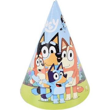 Papirnati pokrovček za zabavo za pse Bluey 6 kosov - Cakesicq