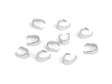 Drsnik iz nerjavečega jekla za izdelavo nakita - (4x8 mm) platina (10 kosov)