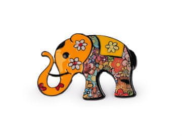 Broška slon - oranžna