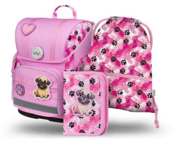 BAAGL SET 3 Ergo Paws: aktovka, svinčnik, torba
