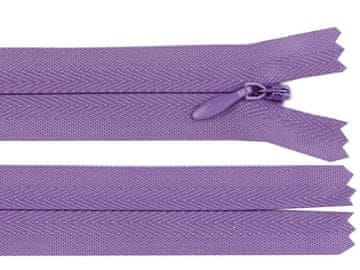 Skrita spiralna zadrga št. 3 dolžine 25 cm - vijolična orhideja