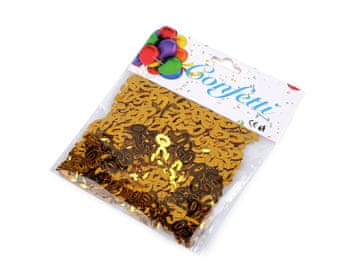 Konfeti številke 30; 40; 50; 60 - za zabave, praznovanja rojstnih dni - (50) zlato