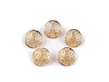 Kovinski filigranski gumb velikosti 24", 28" - (24") zlato klasično (25 kosov)