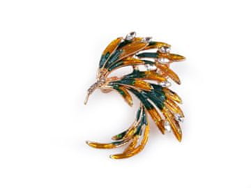 Broška s kristali - zlata