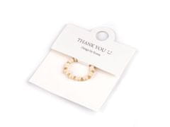 Prstan z biseri - bež svetloba