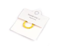 Prstan z biseri - rumena barva