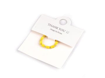 Prstan z biseri - rumena barva