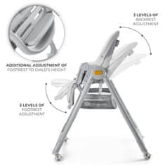 Kinderkraft LASTREE stolček za hranjenje 2v1, roza