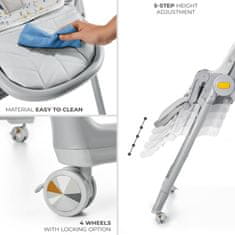 Kinderkraft LASTREE stolček za hranjenje 2v1, roza