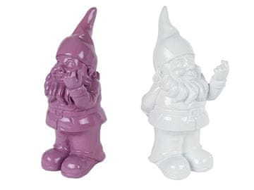 Porcelanska škatla za škrata 8x7 x20 cm - mešanica barv (vijolična, bela)