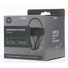 Xavax Barista trajni filter za aparat za kavo, nadomestni filter velikosti 4, črn