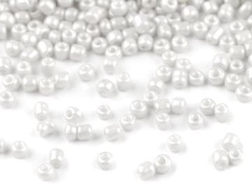 Rocailles 12/0 - 2 mm neprozorna - beli biser (50 g)