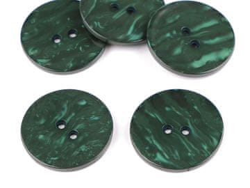Biserni gumb velikosti 60" - zeleni temni biser (5 kosov)