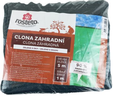 Vrtni paravan 90% Rosteto - 5x1 m zelen z očmi