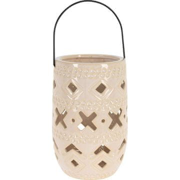 Keramična svetilka 23 cm z ročajem bež KO-095202930bezo