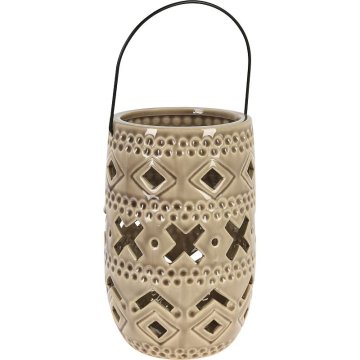 Keramična svetilka 23 cm z ročajem rjava KO-095202930rjava