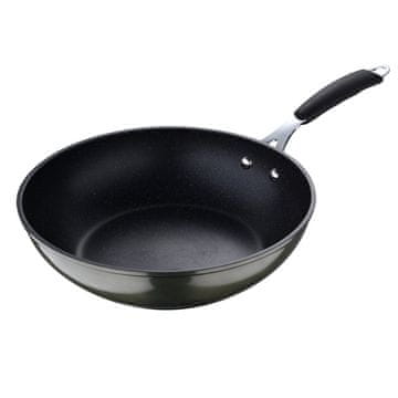Bergner Ponev Wok s površino brez prijema MIDNIGHT 28 cm zelena BG-30129-GR
