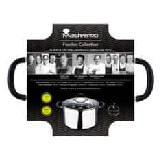 Masterpro Lonec iz nerjavečega jekla s pokrovom FOODIES 28 cm 9,5 litra BGMP-1506-BK