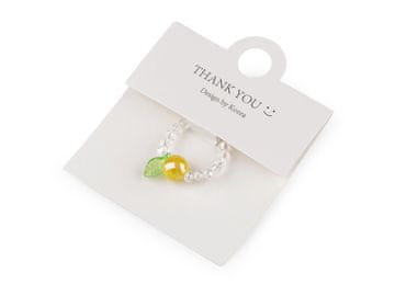 Prstan iz brušenih kroglic z AB učinkom - rumena