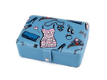 Škatlica za nakit 11x16x5,5 cm - nebesno modra