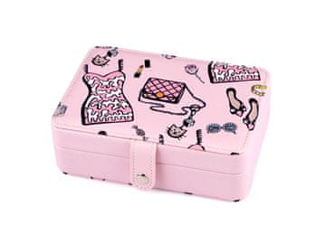 Škatlica za nakit 11x16x5,5 cm - roza st.