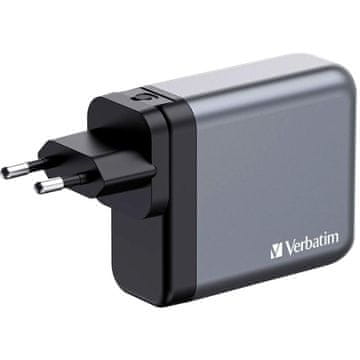 Verbatim GaN adapt.2xUSB-C 140W/20W/USB-A 3.0 VB
