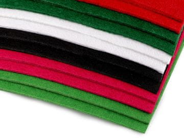 Tkanina dekorativni filc / filc 20x30 cm - mešanica (2 kosa)