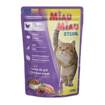 Miau Miau Cat Steriliziran piščanec, žepek 100 g
