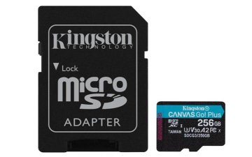 KINGSTON 256 GB microSDXC Canvas Go Plus Gen4 200MB/s A2 U3 V30 + adapter