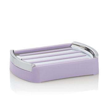 Posoda za milo Marta, plastična, vijolična 12,5x9x2,5 cm KL-24544