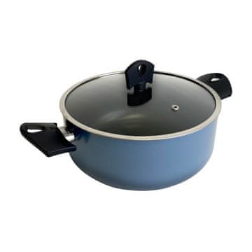 San Ignacio Pekač s pokrovom in neprijemljivo površino NOIA 24 cm modri BGEU-6961