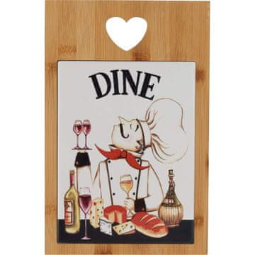 Krožnik s keramično ploščico DINE KO-280000130dine