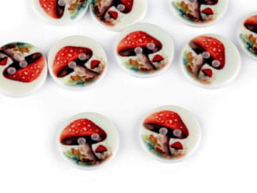 Baby Button velikost 24" - (3160) rdeča krastača (10 kosov)