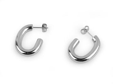 Uhani iz nerjavečega jekla - srebrni