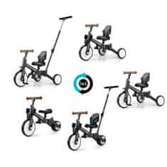 MILLY MALLY Optimus Max 5v1 tricikel z vodilno palico temno siva