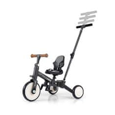 MILLY MALLY Optimus Max 5v1 tricikel z vodilno palico temno siva