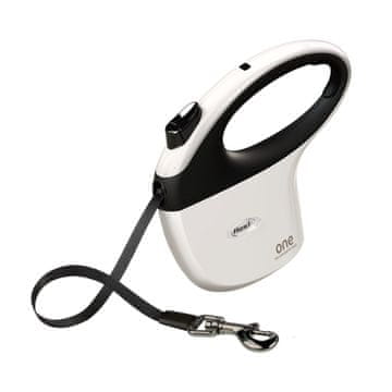 Flexi Leash One M pas 5m belo-črna
