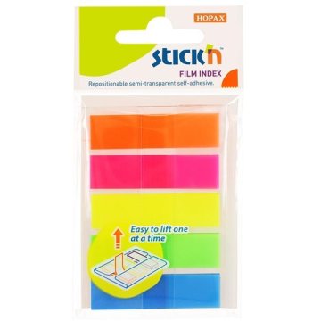 Zaznamki Stick'n by Hopax POP-UP, 12 × 45 mm, 5 barv