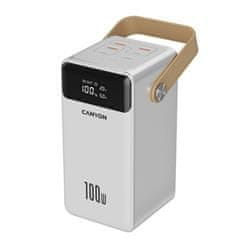 CANYON Power Bank PB-610, 60000 mAh PD 100W, bela