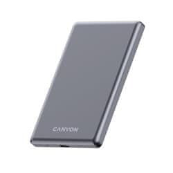 CANYON Power bank PB-505 slim Magsafe 5000 mAh PD20W Temno siva