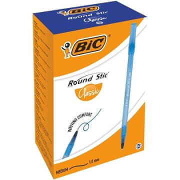Bic Kroglično pero ROUND STIC, modro, 60 kosov