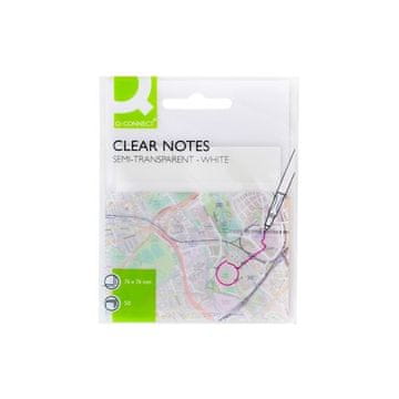 Q-Connect Prozorni markerji - beli, 50 listov