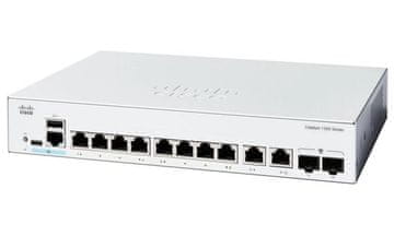 Cisco Catalyst stikalo C1300-8T-E-2G (8xGbE,2xGbE/SFP combo,brez ventilatorja) - REFRESH
