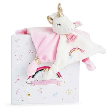 DouDou ET Compagnie Doudou Darilni set - plišasti samorog roza 20 cm